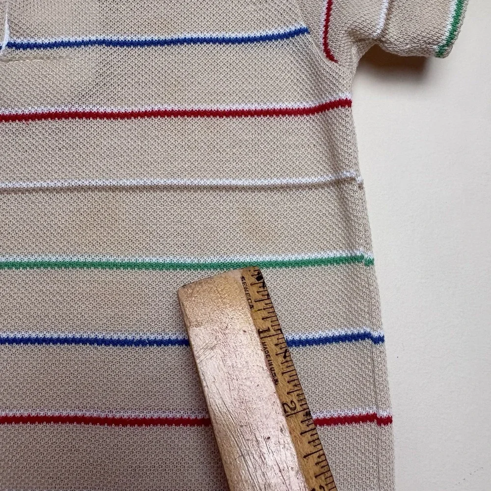Vintage Carter's Beige Tan Striped Baby Shirt Top 18 months